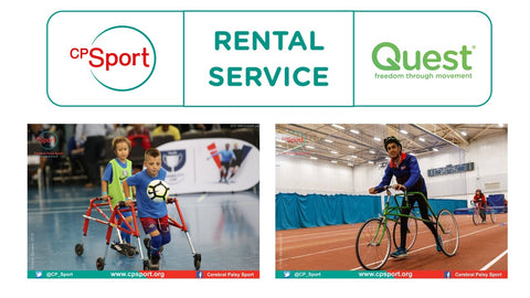 RaceRunning Frame Rental service from CP Sport and Quest for Cerebral Palsy para athletes