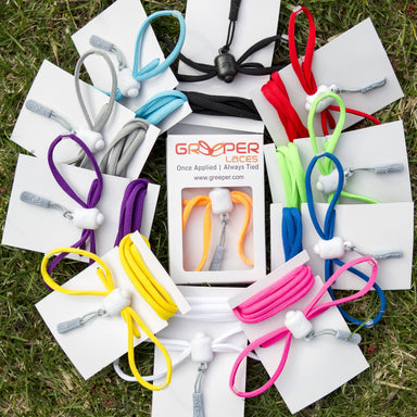 Greeper self tying laces for running - Rainbow colour range